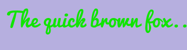 Image with Font Color 10E500 and Background Color B6AFDF